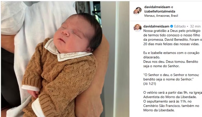 Filho do Prefeito morre em Manaus — Foto: Reprodução/Instagram
