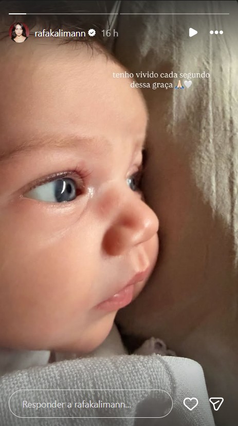 Rafa Kalimann exibe o rostinho da filha, Zuza Helena - Foto: Reprodução / Instagram @rafakalimann