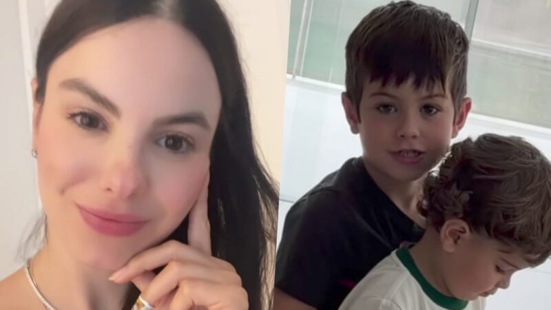 Sthefany Brito mostra momento divertido entre os filhos: ‘Cenas de caos’