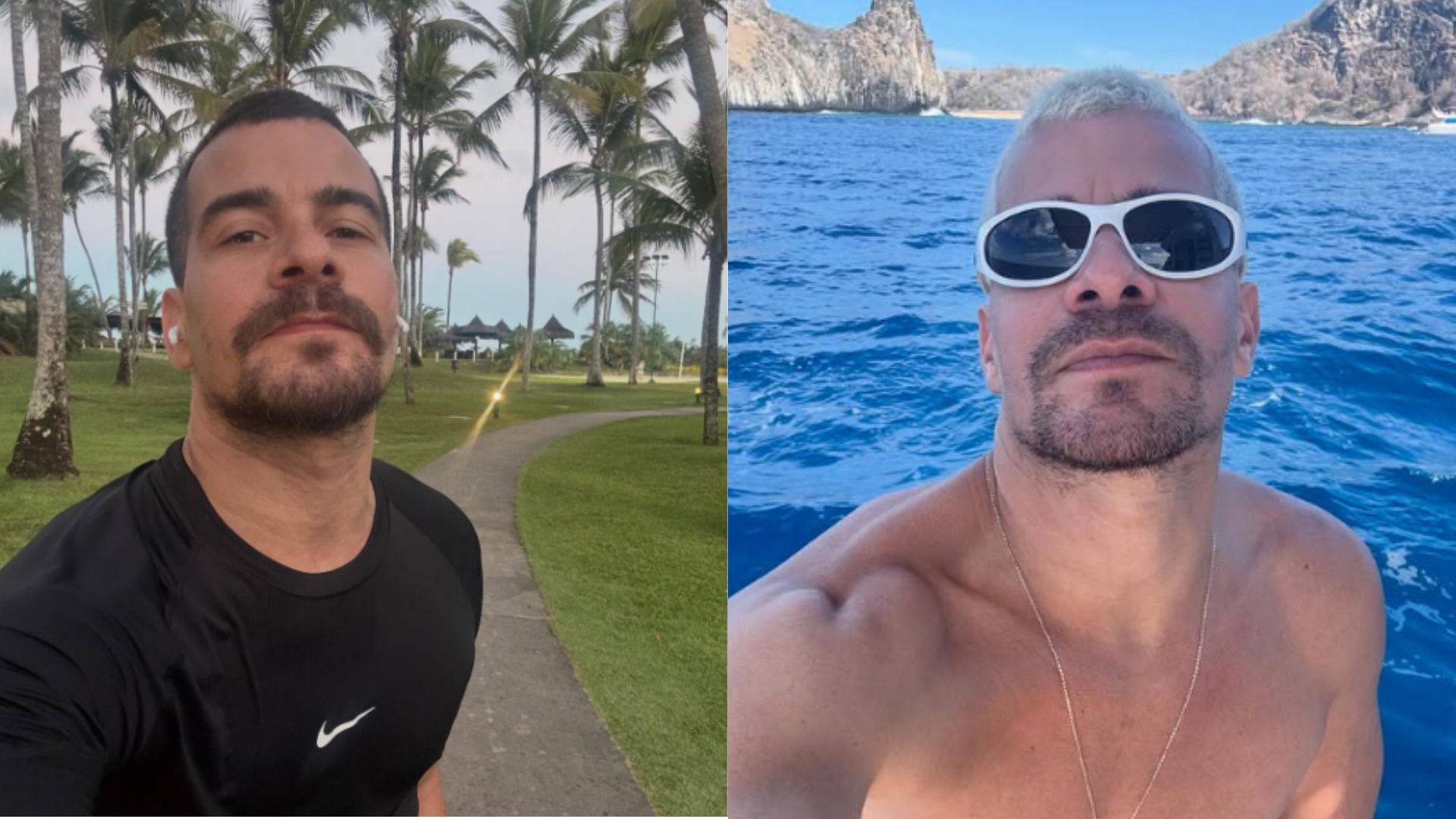 Thiago Martins, antes e depois - Fotos: Reprodução/Instagram