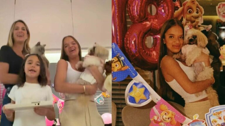 Ticiane Pinheiro e Rafaella Justus fazem festa para cachorra com bolo e tudo; veja