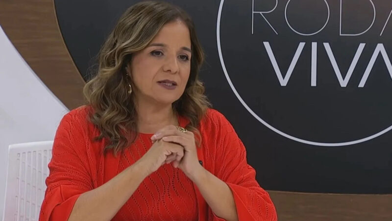 Vera Magalhães no programa Roda Viva - Foto: Reprodução / TV Cultura