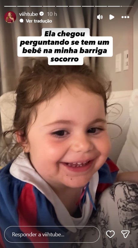 Viih Tube se choca com pedido da filha - Foto: Reprodução/Instagram @viihtube 