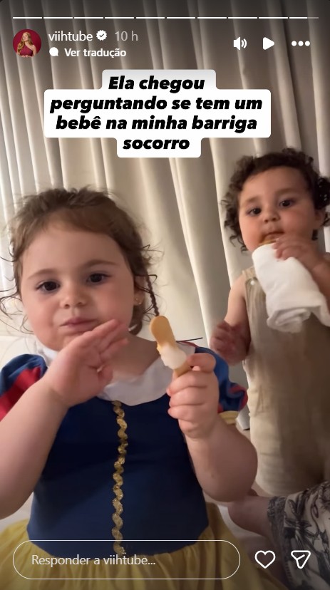 Viih Tube se choca com pedido da filha - Foto: Reprodução/Instagram @viihtube 
