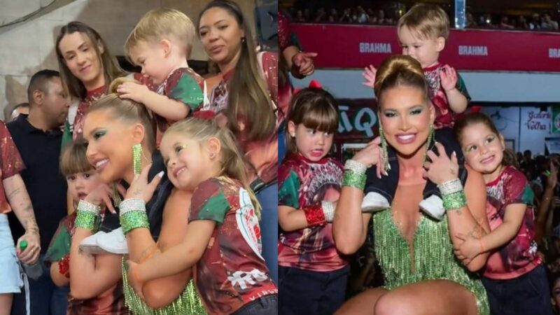 Virginia se emociona ao ver reação dos filhos em ensaio da Grande Rio: ‘Especial’