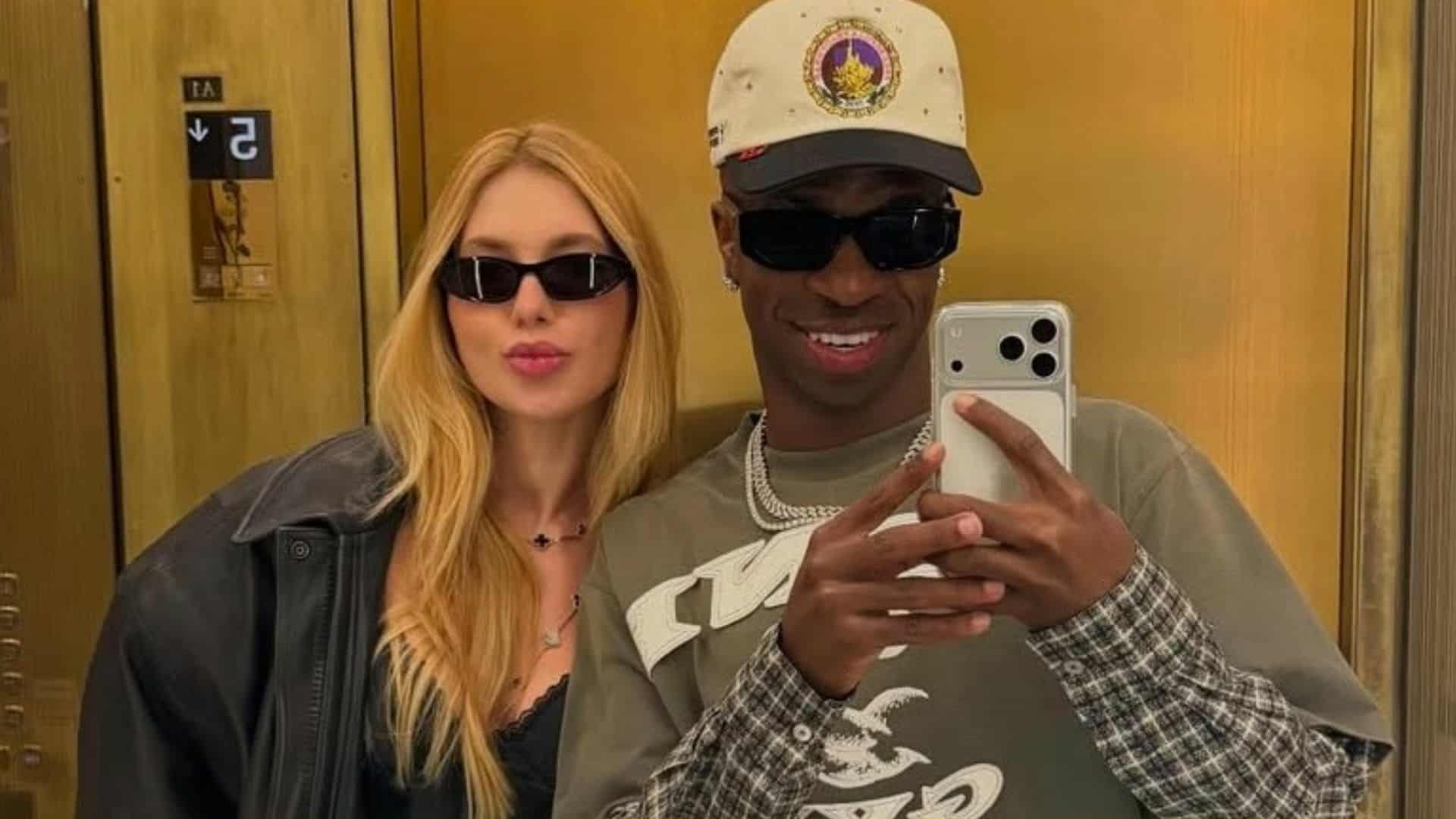 Virginia mostra como "carrega" Vini Jr. com ela