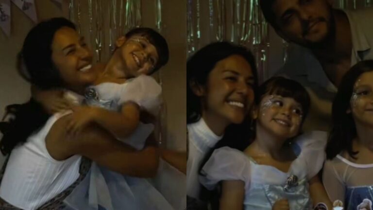 Yanna Lavigne faz festa de aniversário caseira com tema de princesa para a filha caçula