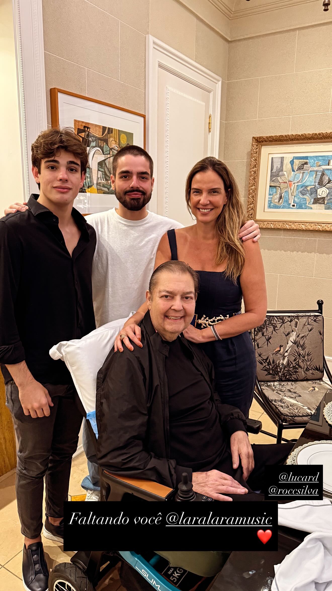 Faustão e sua família – Foto: Reprodução / Instagram