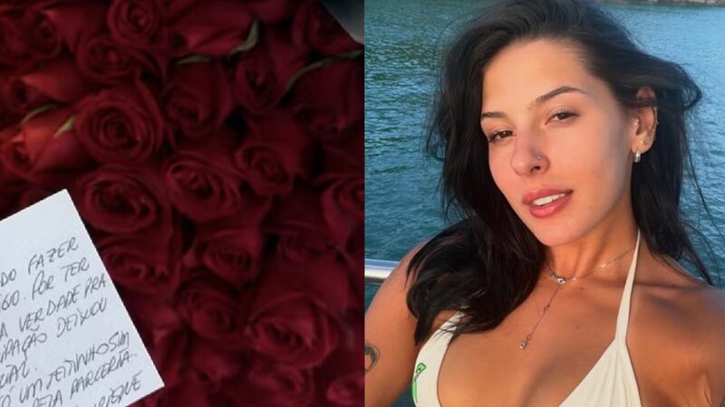 Ana Castela ganha buquê de flores de cantor sertanejo; veja quem enviou