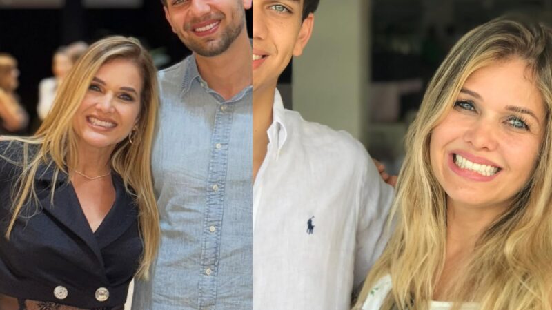 Andréa Mota com o filho