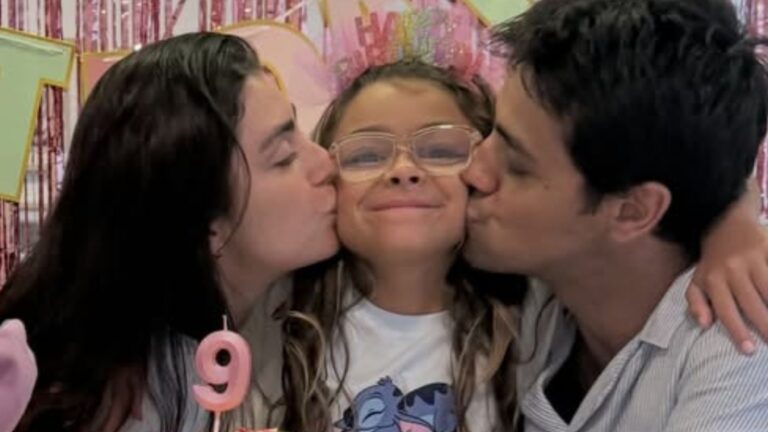 Filha de Felipe Simas ganha ‘festinha simples’ em aniversário de 9 anos: ‘Princesa’