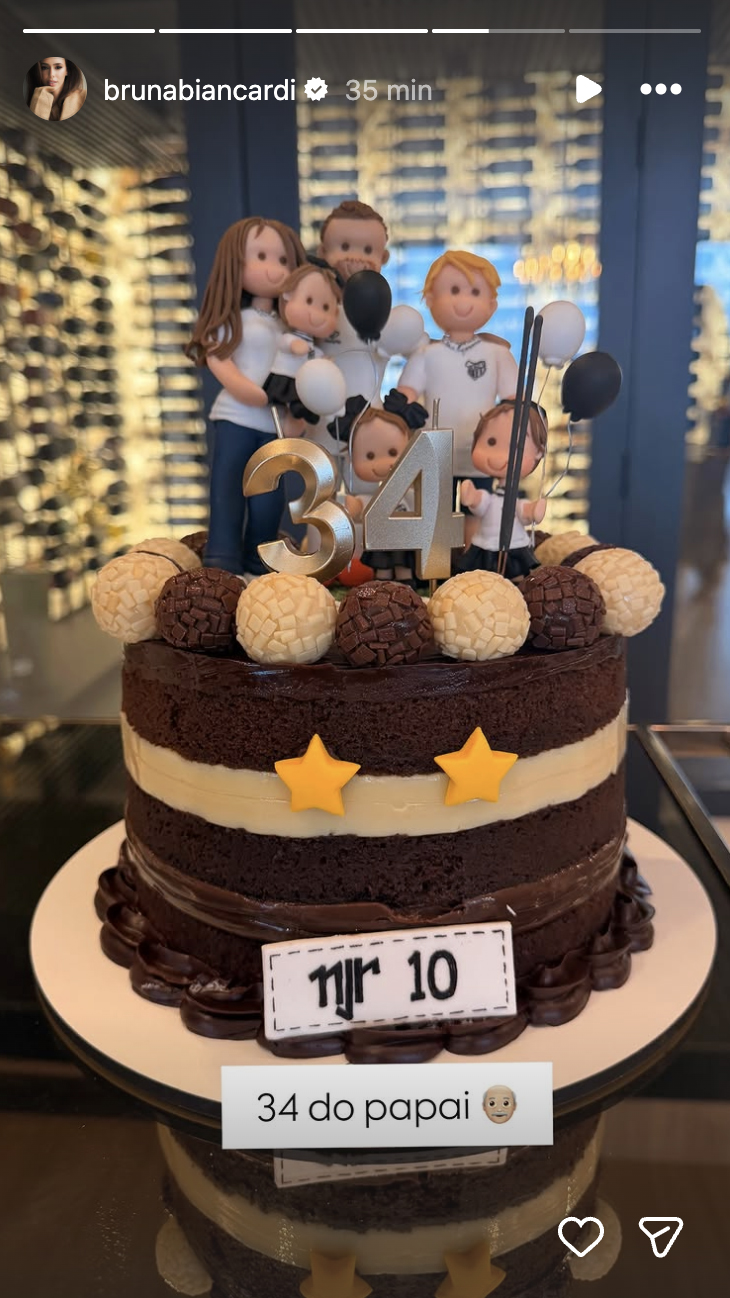 Bolo do aniversário de Neymar Jr - Foto: Reprodução / Instagram