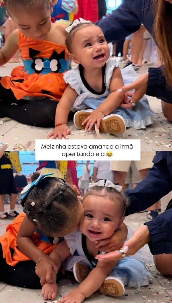 Bruna Biancardi com as filhas 