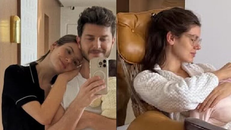 Camila Queiroz encanta ao posar com o marido, a filha e os cachorros: ‘Família linda’
