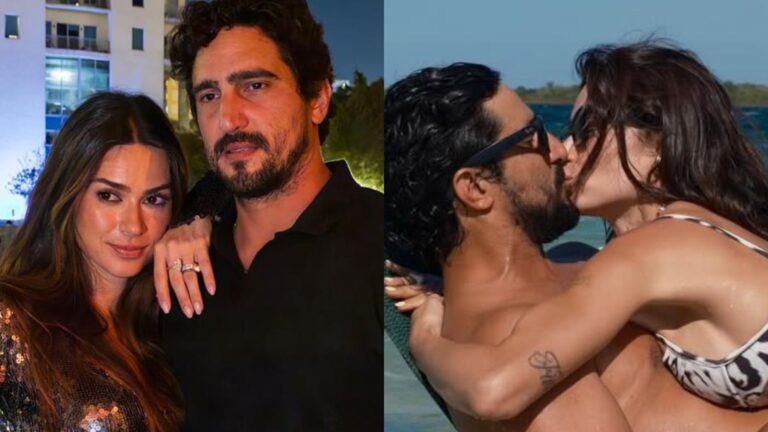 Thaila Ayala recria foto romântica com Renato Góes nove anos depois
