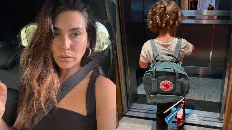 Fernanda Paes Leme registra primeiro dia de aula caótico da filha e desabafa: “Era pra ser…”