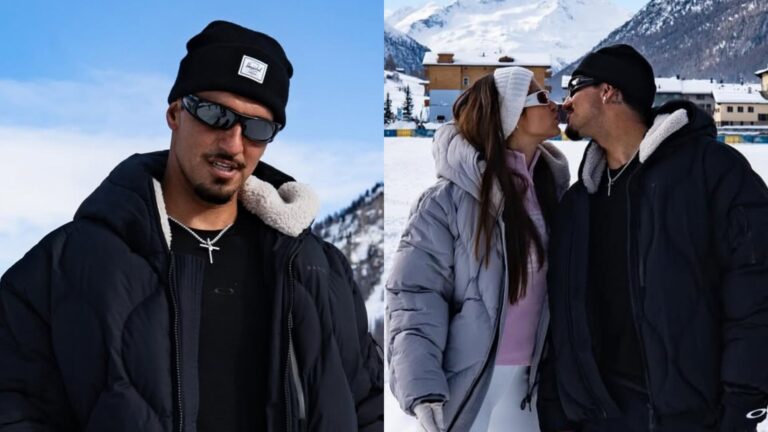 Gabriel Medina conhece a neve ao lado da namorada: “Primeira vez”