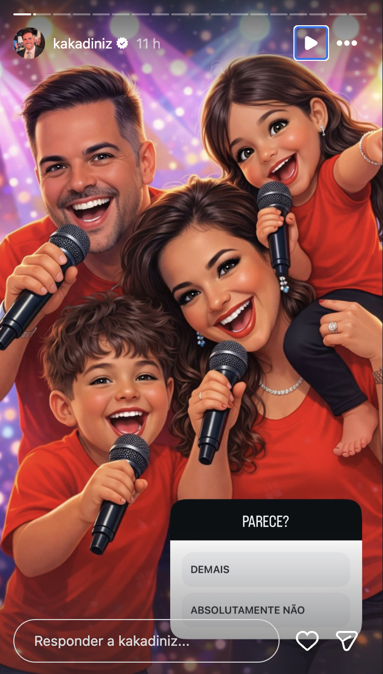 Caricatura feita com IA de Simone Mendes - Foto: Reprodução
