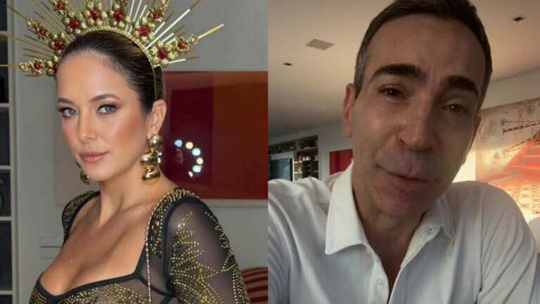 César Tralli fica chocado ao ver fantasia de Carnaval de Ticiane Pinheiro: ‘Aguenta’