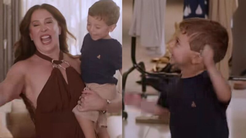 Claudia Raia encanta ao dançar com o filho