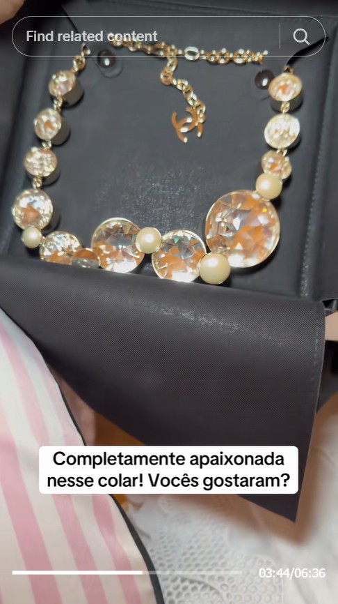 Maira Cardi mostra nova joia - Foto: Reprodução/TikTok @cardinigro