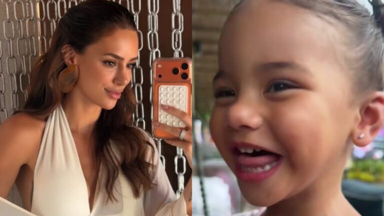 Filha de Bruna Biancardi e Neymar esbanja fofura com look de princesa