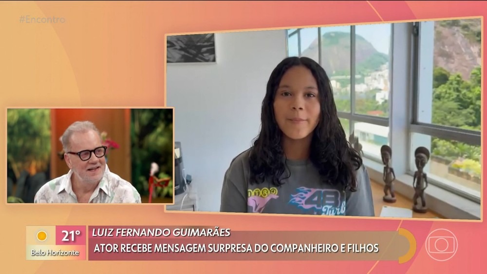 Olívia é filha de Luiz Fernando Guimarães e Adriano Medeiros - Foto: Reprodução / TV Globo