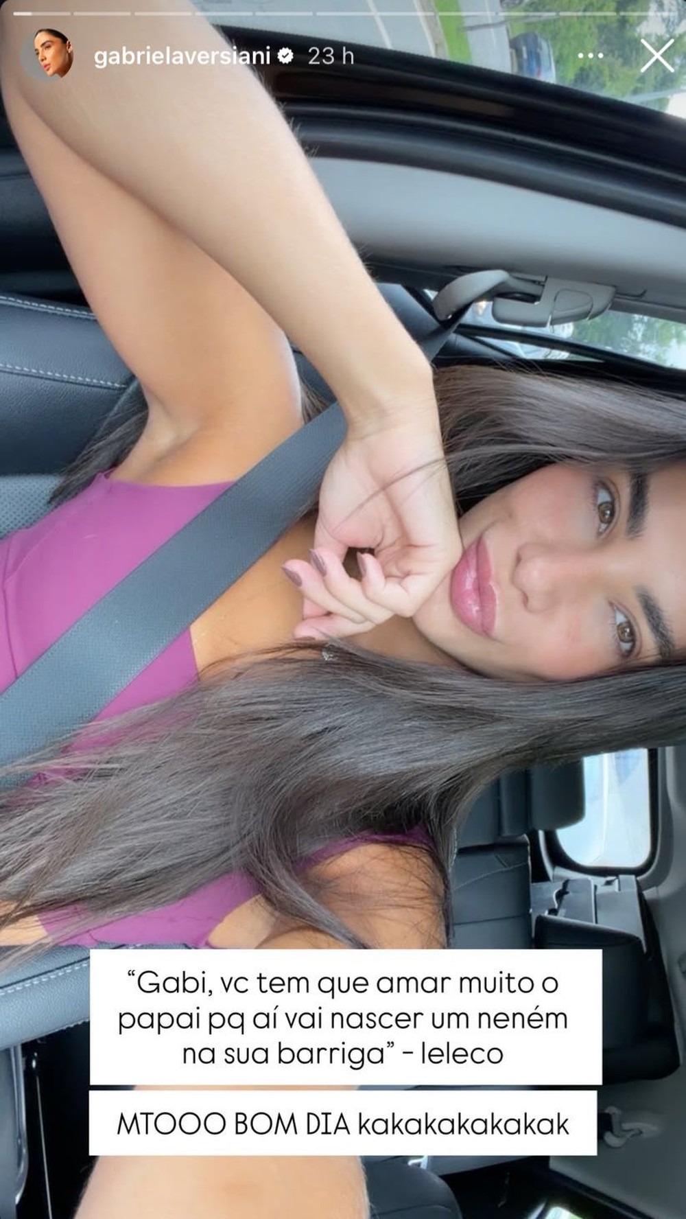 Gabriela Versiani revela pedido inusitado de Leo - Foto: Reprodução/Instagram @gabrielaversiani 