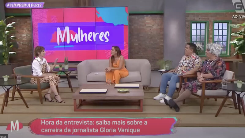 Gloria Vanique em participação no programa Mulheres, da Gazeta