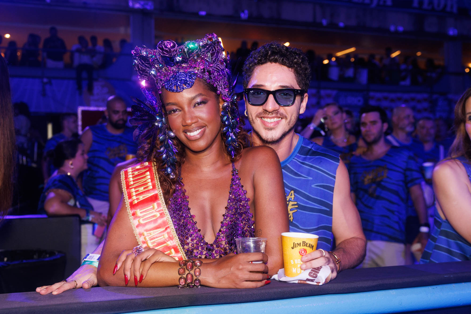 Iza e João Vitor Silva na Sapucaí - Foto: Manuela Scarpa / Brazil News