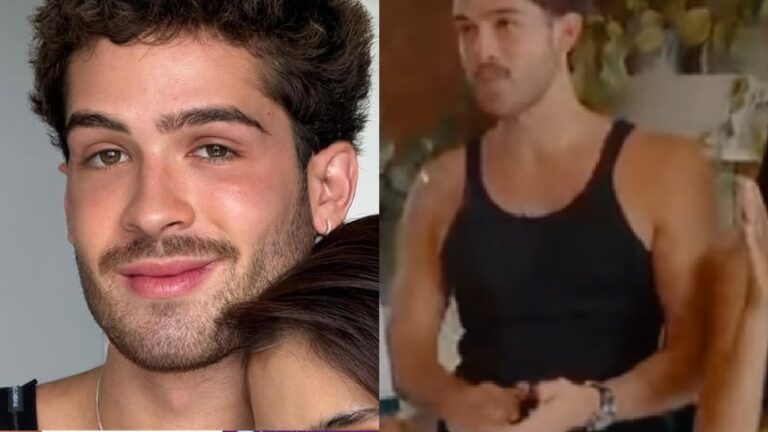 João Guilherme posa ao lado da mãe e do irmão caçula em sua festa de aniversário
