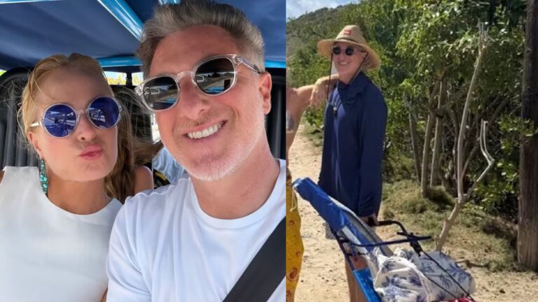 Aos 13 anos, filha de Angélica e Luciano Huck rouba a cena em dia na praia com os pais