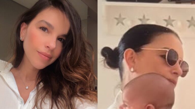 Mariana Rios encanta ao mostrar momento de chamego com o filho de 1 mês, Palo