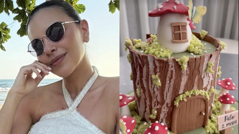 Mariana Rios revela qual é o sabor do bolo de mêsversario do filho, Palo