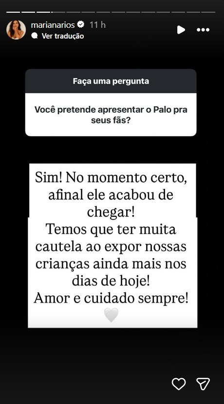 Mariana Rios conta que pretende apresentar o filho aos fãs - Foto: Reprodução/Instagram @marianarios 