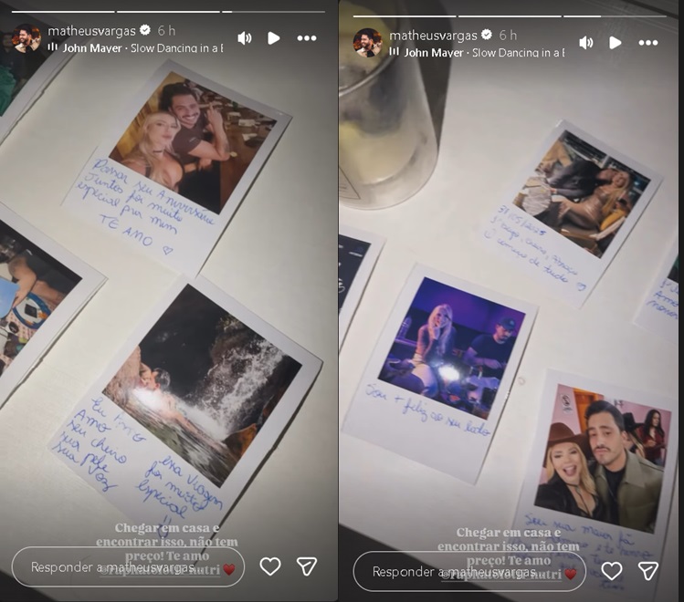 Matheus Vargas mostrou surpresa que ganhou da namorada — Foto: Reprodução/Instagram