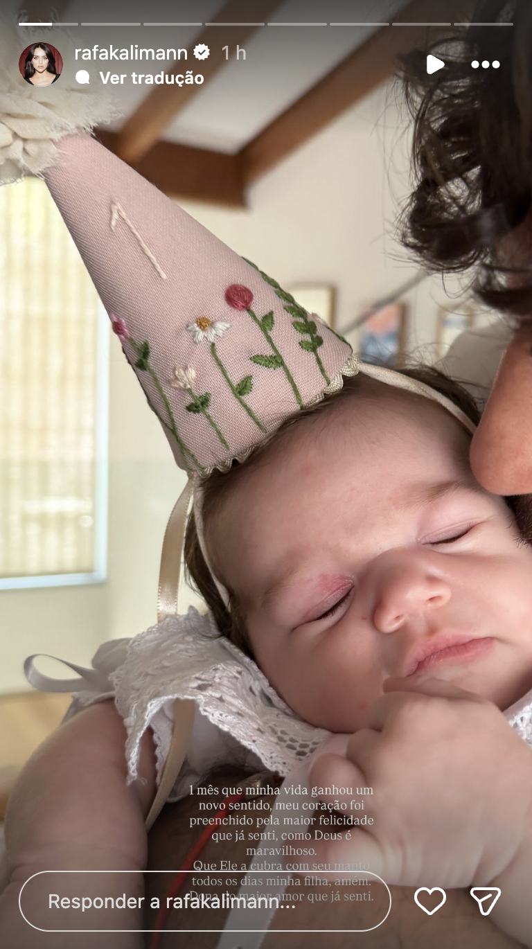 Mesversário de Zuza, filha de Rafa Kalimann e Nattan - Foto: Reprodução / Instagram