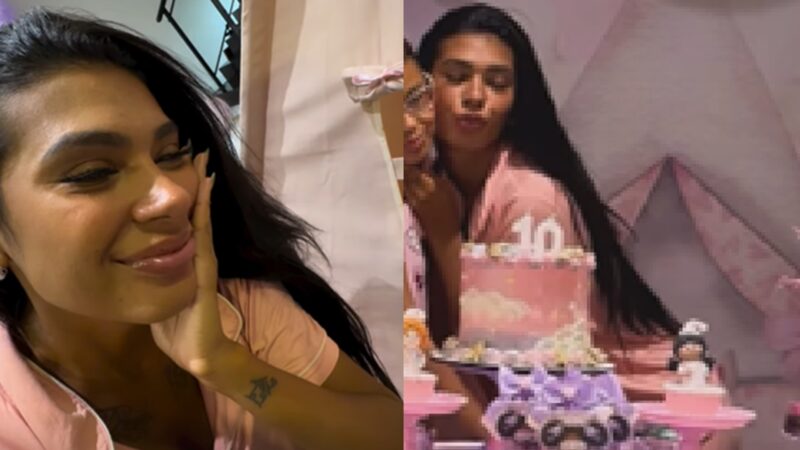 Ela cresceu! Pocah faz festa do pijama para os 10 anos da filha; veja