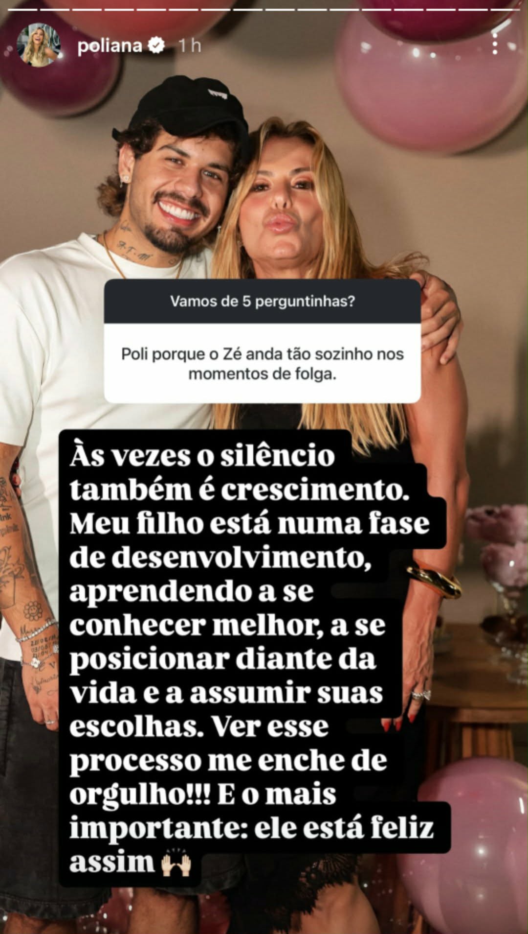 Poliana Rocha fala sobre Zé Felipe estar sozinho
