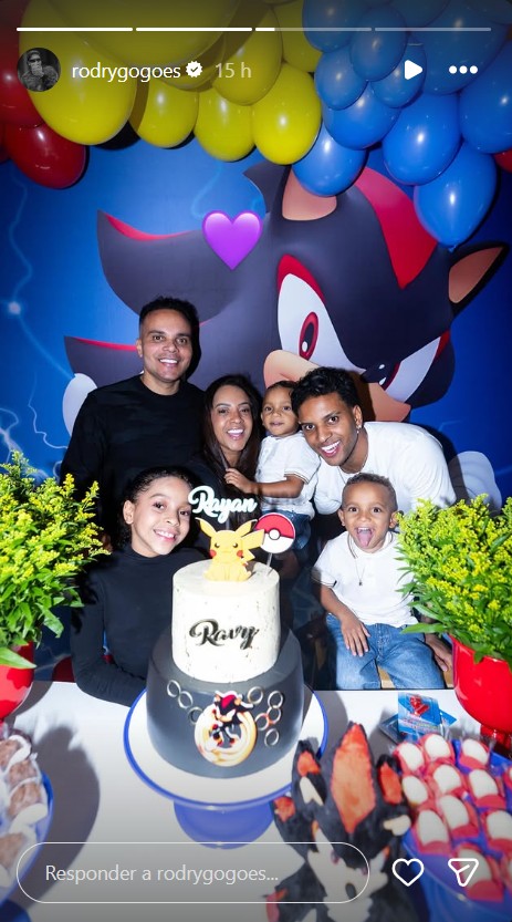 Rodrygo Goes celebra 4 anos dos filhos gêmeos - Foto: Reprodução/Instagram @rodrygogoes
