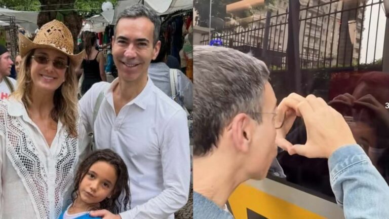 Ticiane Pinheiro mostra despedida emocionante de César Tralli e da filha