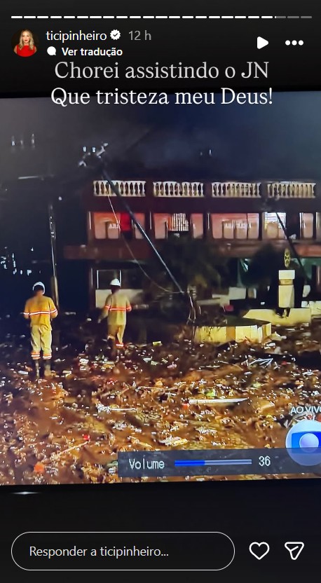 Ticiane Pinheiro fala sobre tragédia em Minas Gerais - Foto: Reprodução / Instagram @ticipinheiro