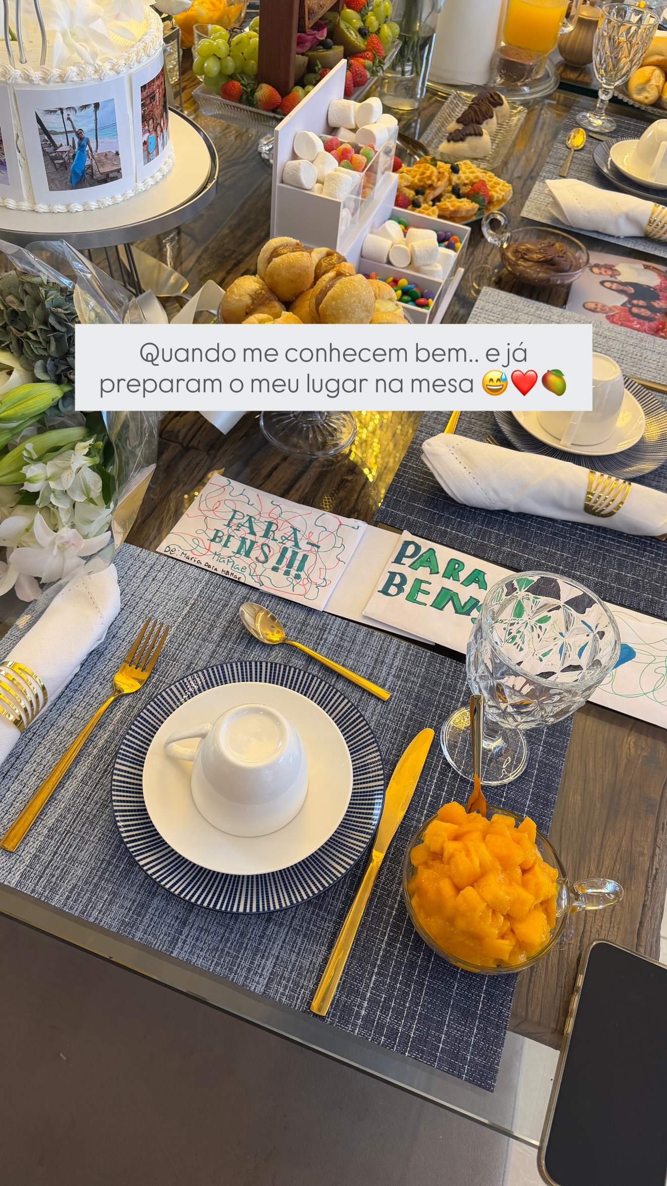 Café da manhã de aniversário de Ainê Coutinho - Foto: Reprodução / Instagram