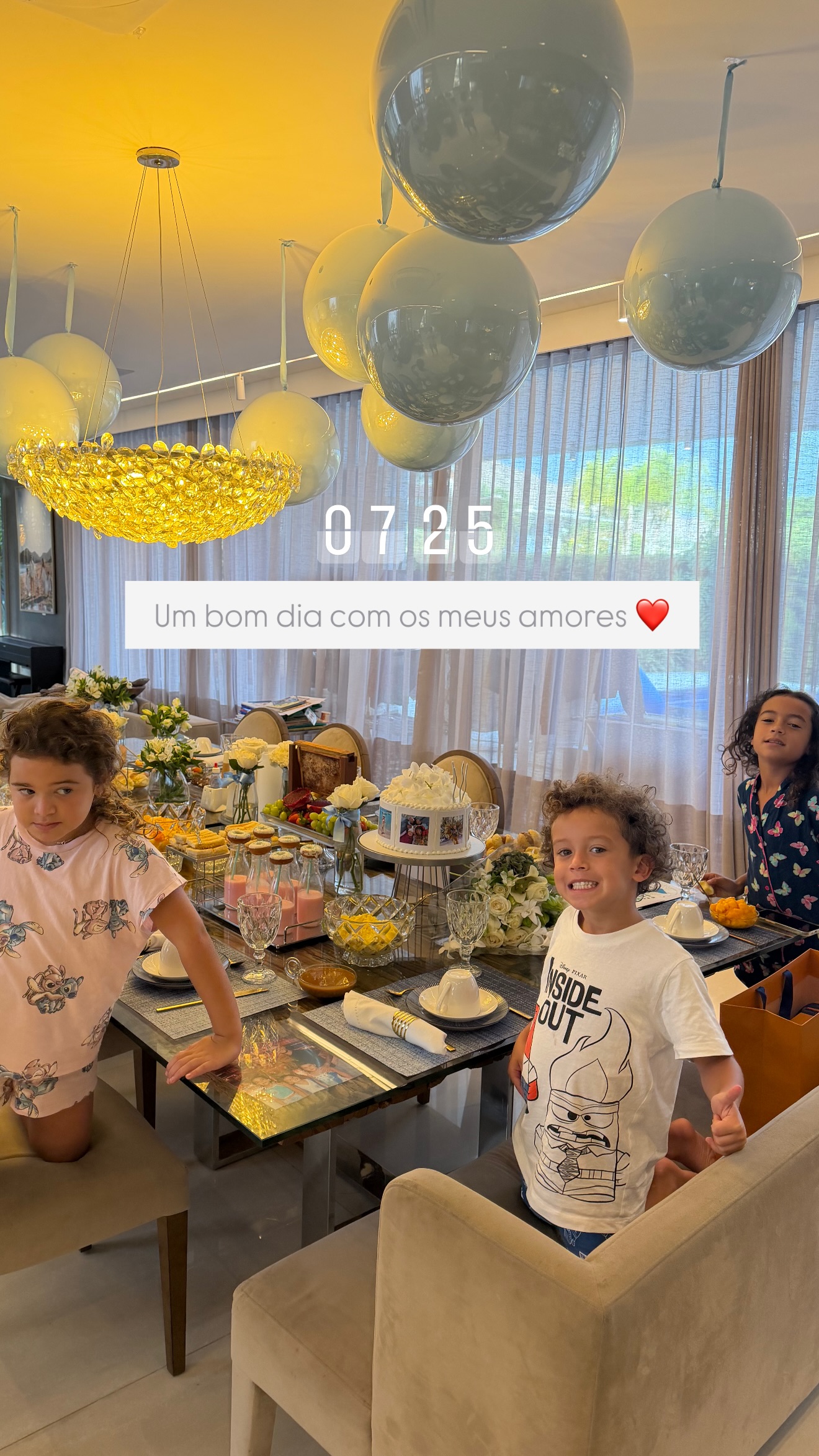 Café da manhã de aniversário de Ainê Coutinho - Foto: Reprodução / Instagram