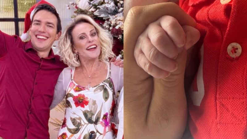 Apresentador da Globo mostra a filha recém-nascida usando presente de Ana Maria Braga
