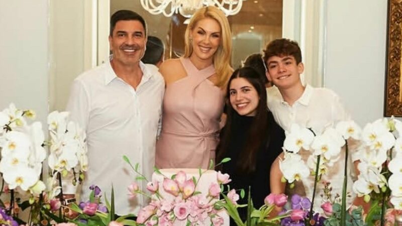 Ana Hickmann mostra fotos de seu aniversário preparado por Edu Guedes e a filha dele