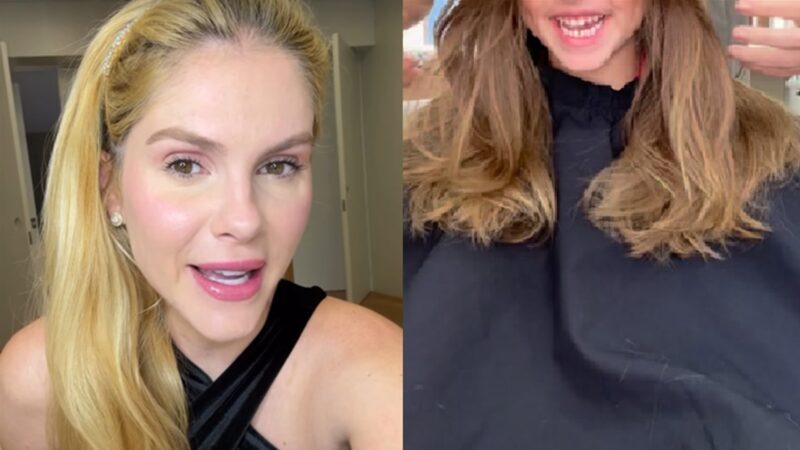 Aos 3 anos, filha de Bárbara Evans rouba a cena em dia de princesa no salão: ‘Que linda’