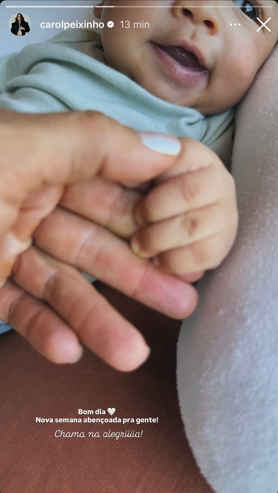 Bento é filho de Carol Peixinho e Thiaguinho - Foto: Reprodução / Instagram @carolpeixinho 