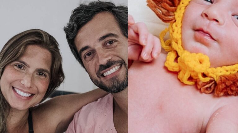 Branca Feres encanta ao apresentar o filho recém-nascido: ‘Nosso pequeno leão’