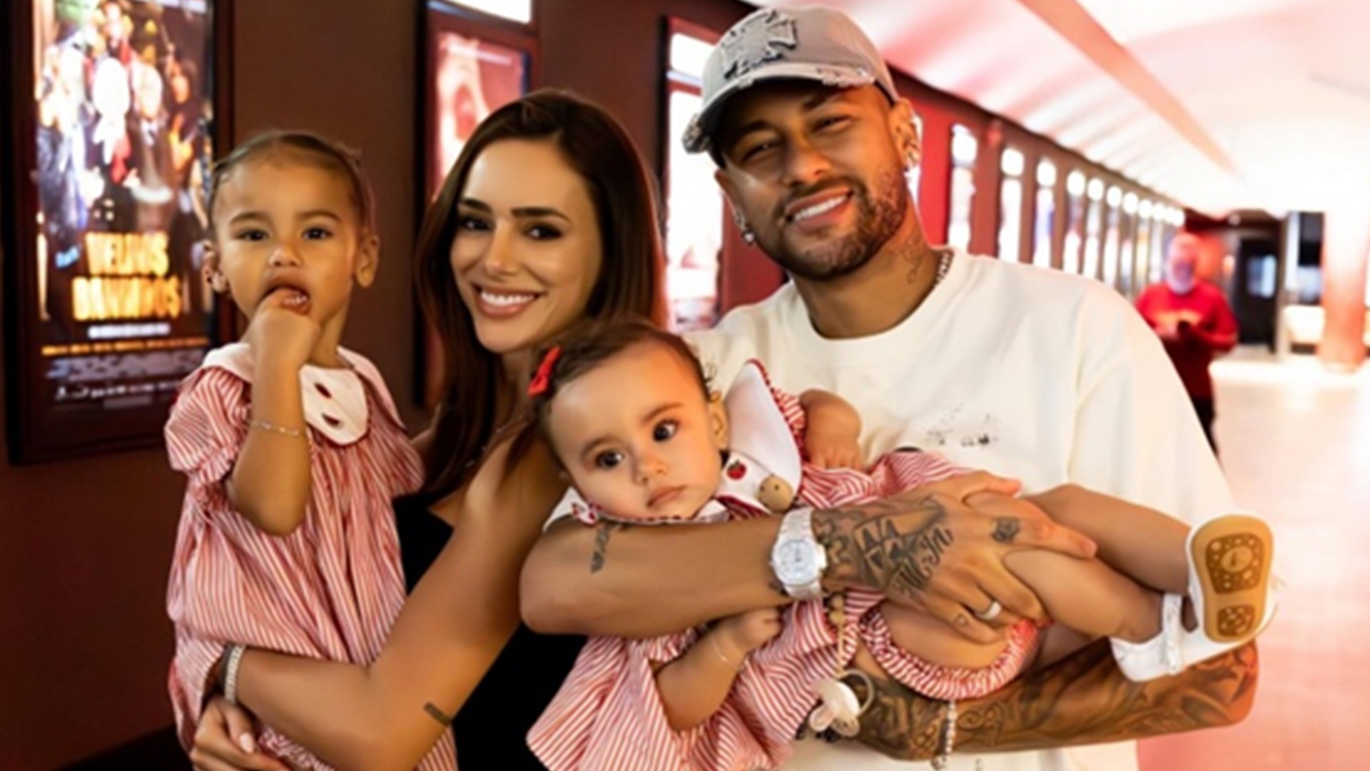 Neymar com Bruna Biancardi, Mavie e Mel – Foto: Instagram